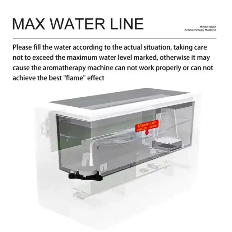 Bluetooth Speaker With 8 Kind Of White Noise Sleep Music 200Ml Aromatherapy Air Humidifier Simulation Flame Night Light