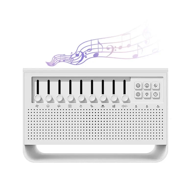 Bluetooth Speaker With 8 Kind Of White Noise Sleep Music 200Ml Aromatherapy Air Humidifier Simulation Flame Night Light